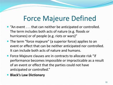 force majeure definition maritime law