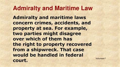 example of maritime law in court