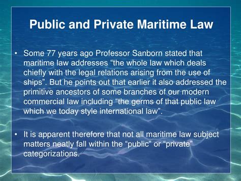 definition of private maritime law