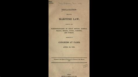 declaration respecting maritime law