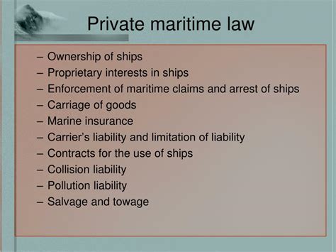 contract law applicable maritime