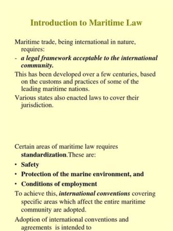 article on maritime law