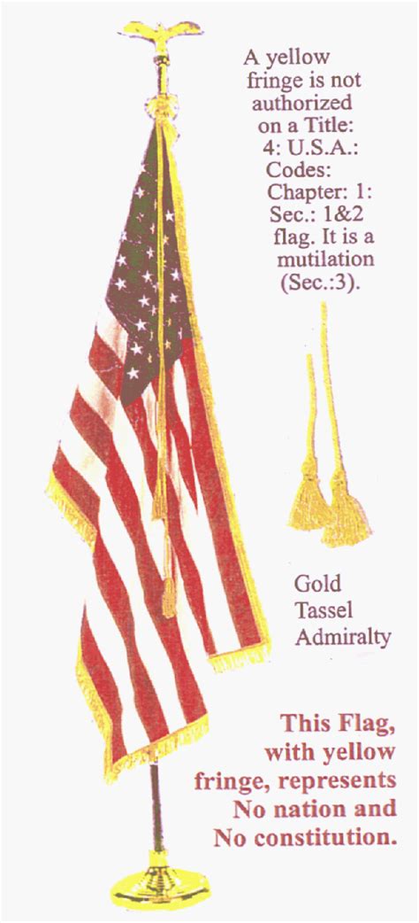 american flag gold fringe maritime law