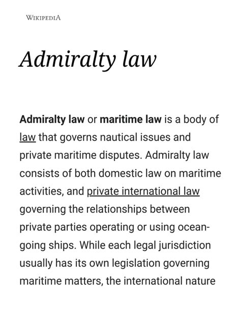 maritime law wiki