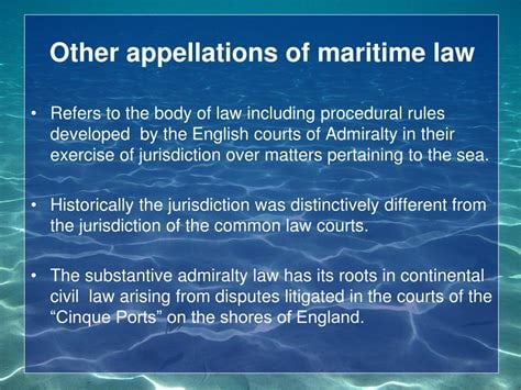 meaning of maritime law