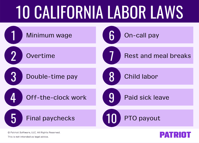 California laws wage overtime remain compliant patriotsoftware