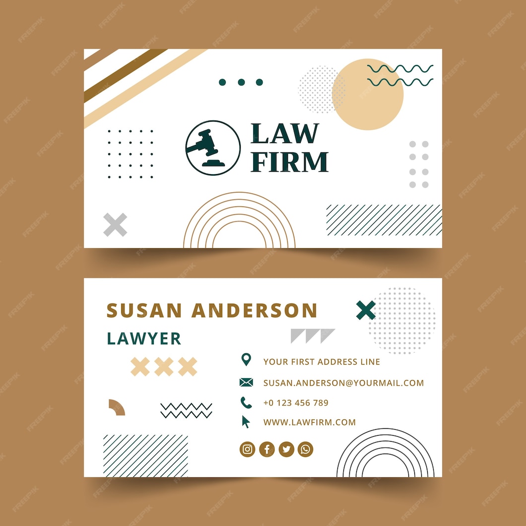 Attorney at law business card