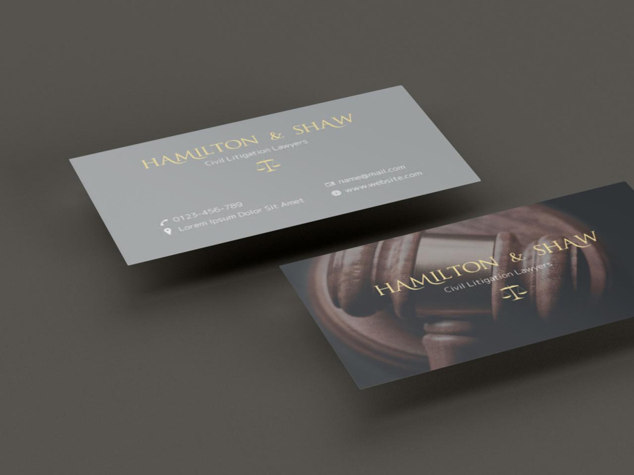 Attorney at law business card