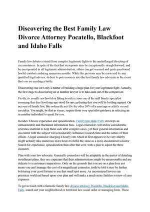 best family law attorney pocatello