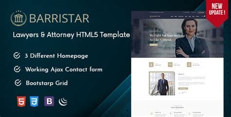 barristar lawyers attorneys and law firm html template