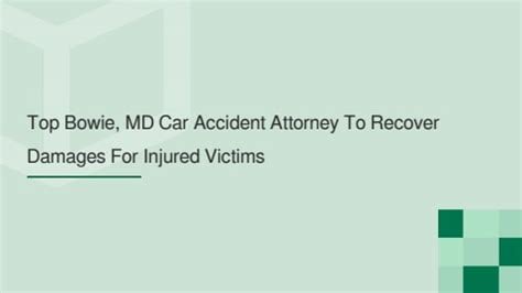 automobile accident law attorney bowie md